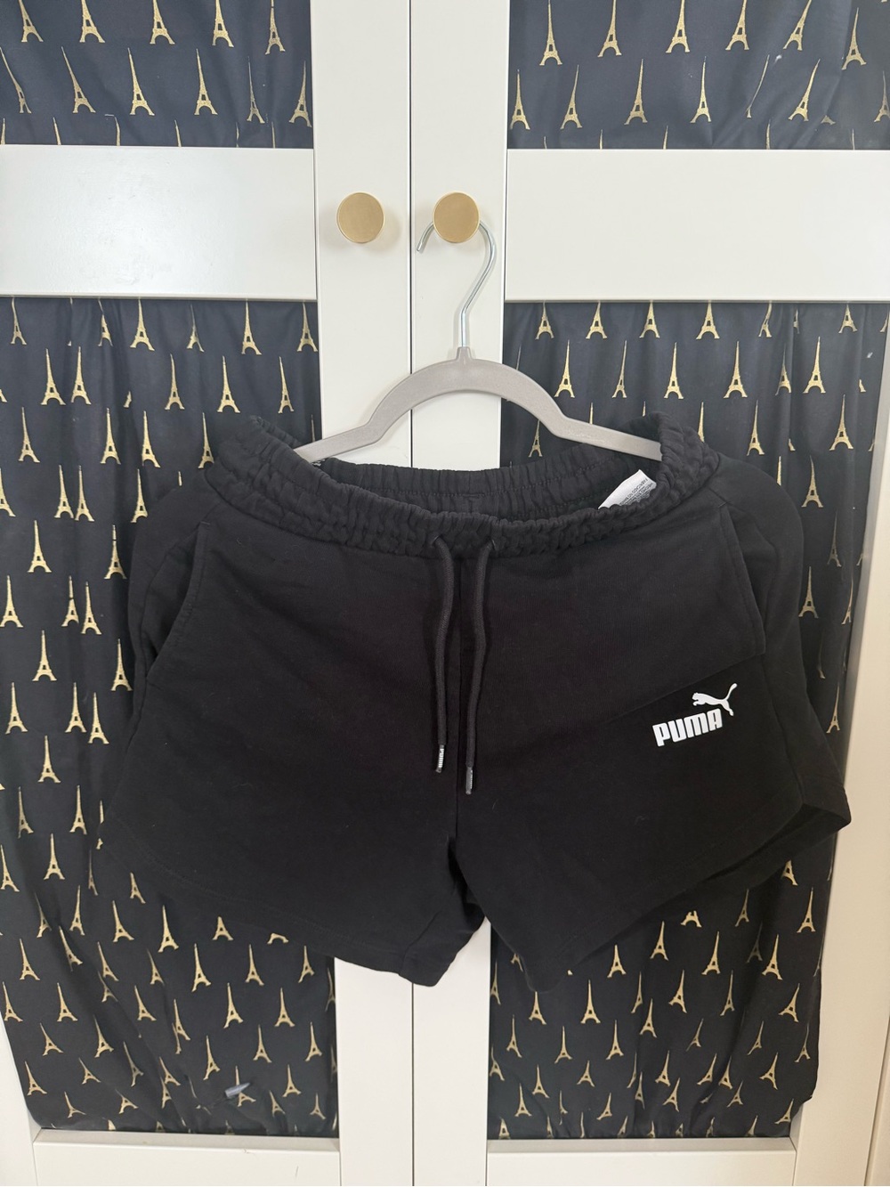 Puma Black Women's Athletic Drawstring Shorts